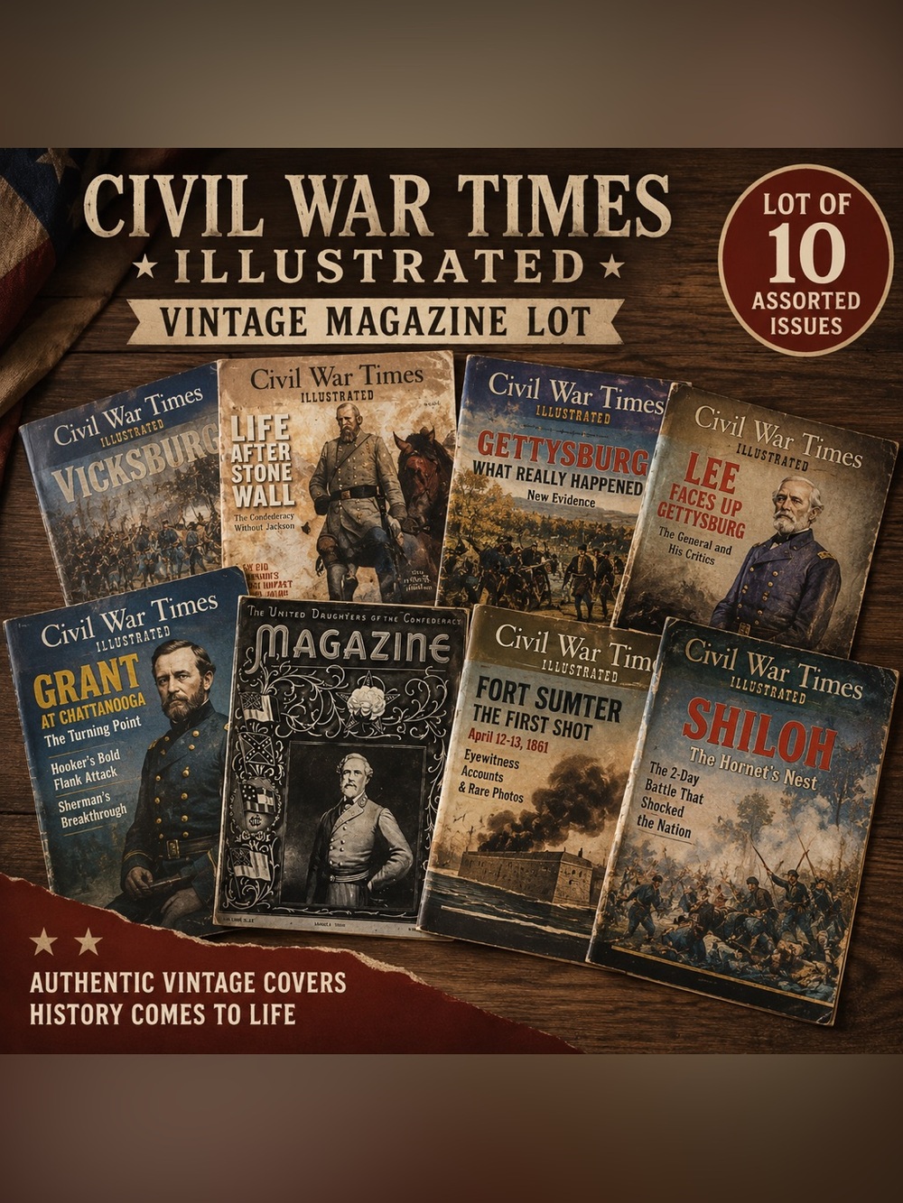 Civil War Times Illustrated Vintage Magazine Lot - Assorted Covers